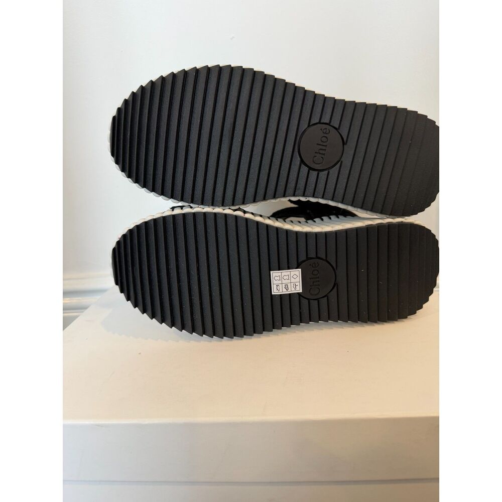 Chloe Nama Wedge Sandal in Black - Picture 5 of 9